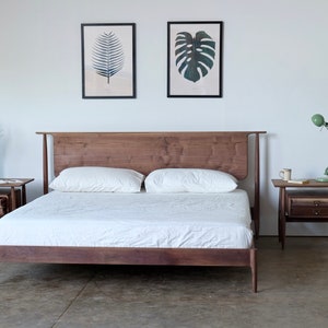 Mid Century Modern Platform Bed Frame / Storage Bed image 5