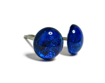 Sapphire Blue ColorPOP Stud Earrings | Surgical Steel or Hypoallergenic Titanium Posts, Handmade in Canada