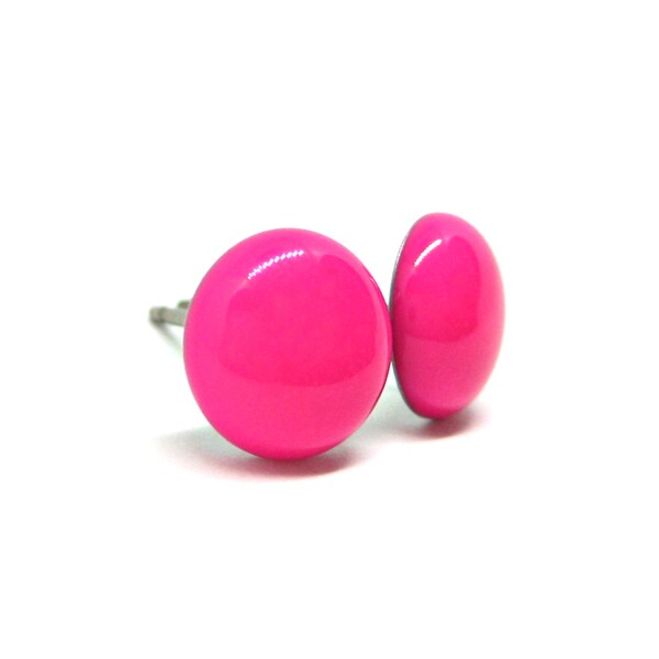 Hot Pink Studs Etsy