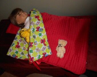 Sleeping bag for American Girl doll