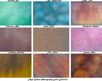 Earth collection Texture pack digital overlay or backdrop 9 textures