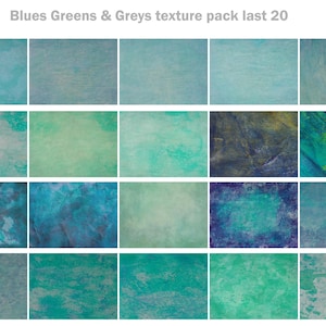 Texturas digitales en tonos azules, verdes y grises. Pack de texturas: 50 texturas para descargar.
