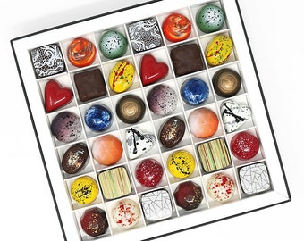 Chocolate Selection Box - Award winning handmade chocolates - Gourmet chocolate - Chocolate gifts - Luxury chocolate - Chocoholic - Truffles