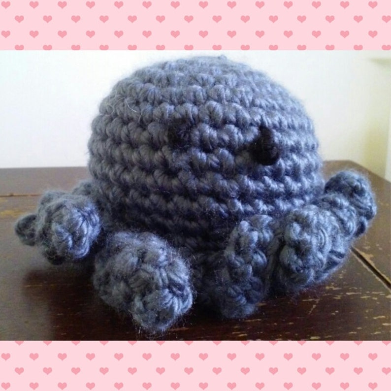 denim blue octopus plushie rattle