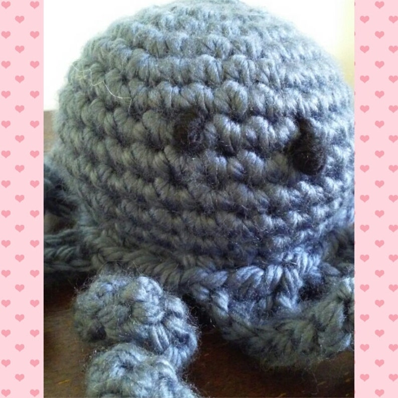 denim blue octopus plushie rattle