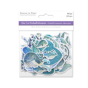 Éphémères avec paillette découpés bricolage embellissement journal de bord décor scrapbooking et fabrication cartes Collection Nautical