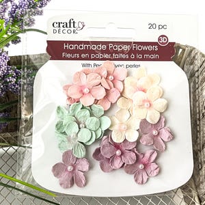 Fleur de Papier Pastel Éphémères Fait à la Main Embellissement Floral Collimage Jardin Scrabooking Accessoire Bouquet Accent Carterie