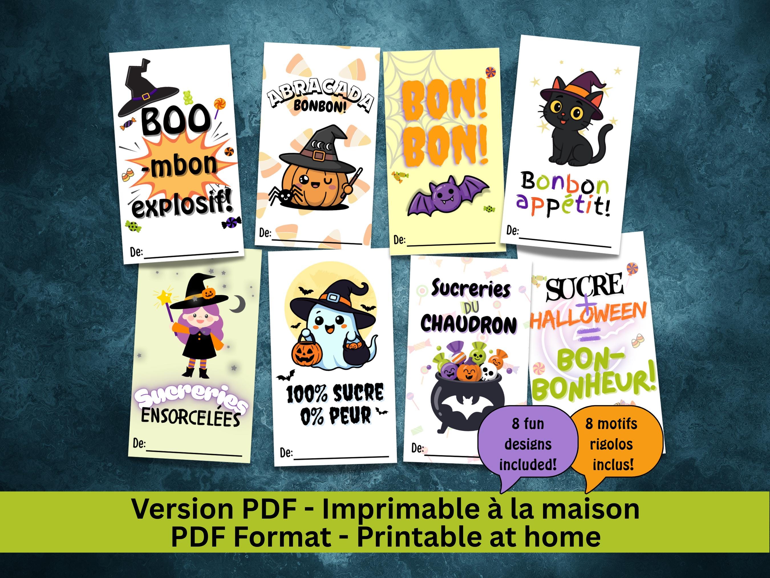 Kit Courtepointe Halloween 'Bonbons' - Robert Kaufman - 70x82 Pouces - Neuf