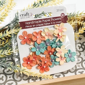 Fleur de Papier Tropicale Éphémères Fait à la Main Embellissement Floral Collimage Jardin Scrabooking Accessoire Bouquet Accent Carterie