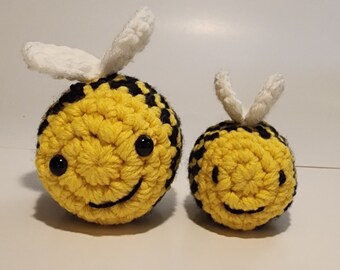 Crochet Bees, Yellow and Black Bumblebees, Finished Item