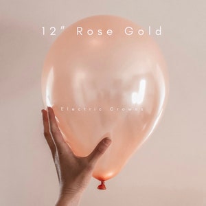 Pearl White Balloons, 12 inch, Biodegradable, Eco-friendly, Indoor & Outdoor, Wedding Balloons, Pink, Lavender, Blush, Gold, Silver, Latex ROSE GOLD