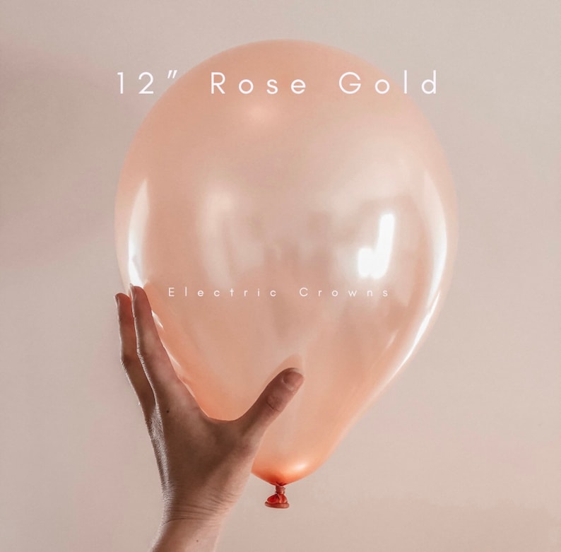 Pearl White Balloons, 12 inch, Biodegradable, Eco-friendly, Indoor & Outdoor, Wedding Balloons, Pink, Lavender, Blush, Gold, Silver, Latex ROSE GOLD