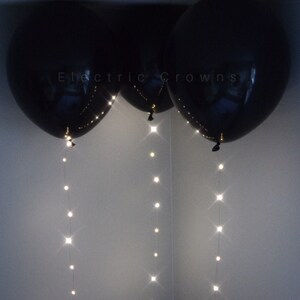 Wedding Balloons, Wedding Decor, Black Balloons, Wedding Table Decor, Wedding Reception, Centrepieces, 12, 17 Helium, Balloon with Lights image 1