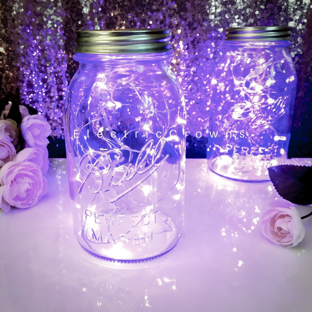 Purple String Lights, Wedding Decor, Lavender Wedding, LED Fairy