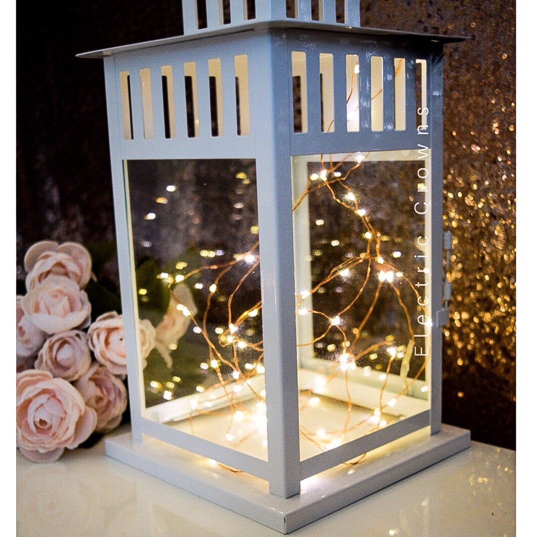 Rustic Wedding Copper Wire Fairy Lights Wedding Table Decor Etsy