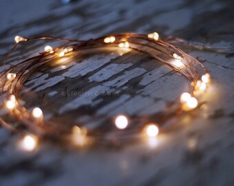 Rustic Wedding Decor, String Lights, Rustic Wedding Table Decor, Centerpiece, Battery, Fairy lights, 10 LEDs, 20 LEDs, 39" or 78" inches