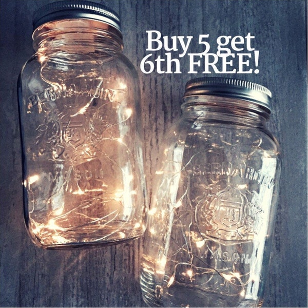 Mason jar-lampor, Bordsdekorationslampor, Lantlig bröllopsdekoration, Ladugårdsbröllopsdekoration, Möhippa, Ljusslingor, 3 fot, 6 fot, 9 fot *Ingen burk
