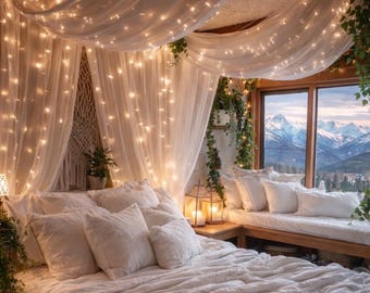 High Quality Fairy Lights, Room Decor, Lighting, White String Lights, Lights for Mirror, Plug In, On Off Switch, 13ft, 19ft, 33ft, 65ft long