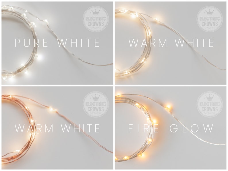 High quality fairy lights, Room Decor, Lighting, White String Lights, Lights for Mirror, Plug In, On off Switch, 13ft, 19ft, 33ft, 65ft long image 6