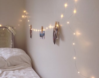 Fairy Light, Battery Wall Light, Plug in Wall Light, Dorm Decor, Fairy Lights for Girls Bedroom, 13ft, 19ft, 33ft, 65ft, Gifts Under 30