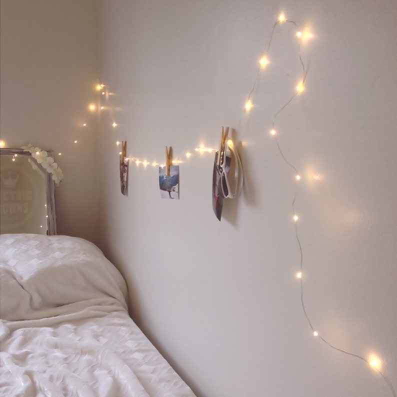 Fairy Light, Battery Wall Light, Plug in Wall Light, Dorm Decor, Fairy Lights for Girls Bedroom, 13ft, 19ft, 33ft, 65ft, Gifts Under 30 image 1