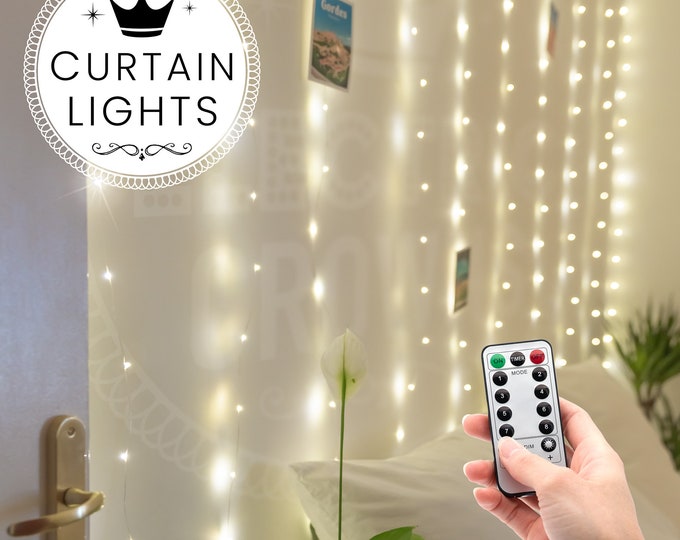 Curtain Lights, Lights for Bedroom, Fairy Lights Curtain, Indoor String ...