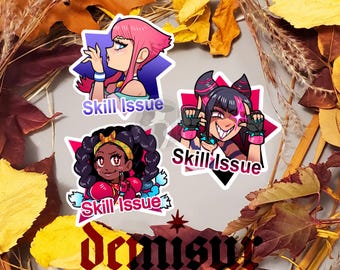 Skill Issue Street Fighter 6 Girls | Fighting Game Sticker