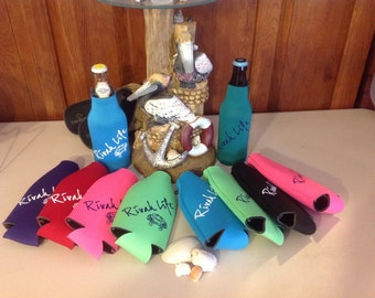 Zip Bottle Huggie/Cooler Rivah Life™ - You Choose - Many Colors Available