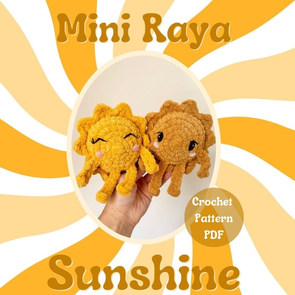 Patrón de crochet Mini Raya Sunshine / Patrón de sol Amigurumi