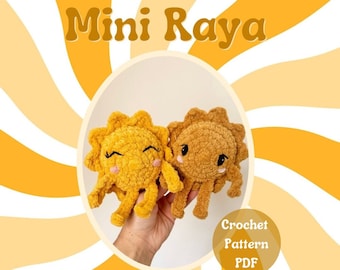 Mini motif au crochet Raya Sunshine | Motif soleil amigurumi