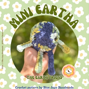 Mini Eartha Crochet Pattern | The Earth Friend | Whimsical Amigurumi Earth Pattern