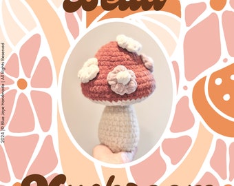 Motif au crochet champignon Bella | Motif champignon floral groovy Amigurumi