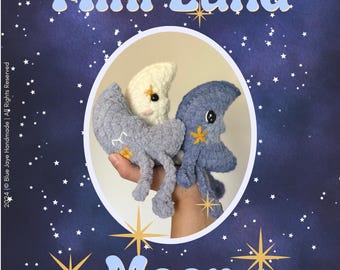 Mini Luna Moon Crochet Pattern | Amigurumi Moon Pattern