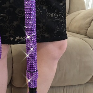 Purple Rhinestone Folding Cane Mobility Aid Sparkly Bling Multiple Sclerosis Balance Issues Post Surgery Gift Grandma Grandpa Mom Dad image 3