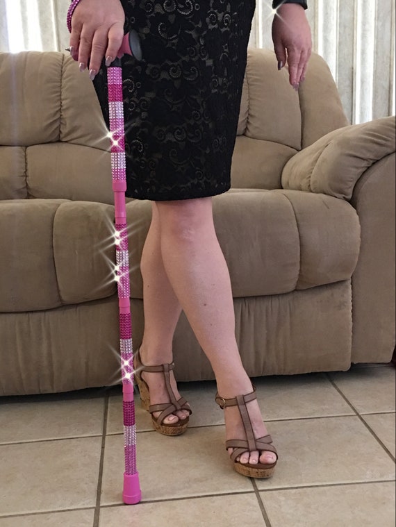 Pink Rhinestone Bling Walking Cane Pink Adjustable Sparkling Multiple  Sclerosis Surgery Balance Glam Gift Mom Grandma Dad Grandpa Fancy 