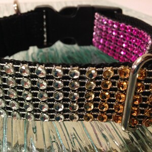 Rainbow Bling Big Dog Collar: Elegant Sparkle, Quick Release