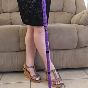 Purple Rhinestone Folding Cane Mobility Aid Sparkly Bling Multiple Sclerosis Balance Issues Post Surgery Gift Grandma Grandpa Mom Dad image 2