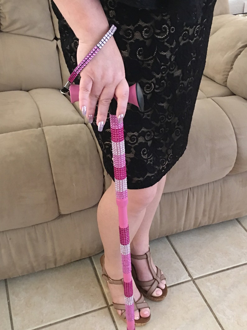 Pink Rhinestone Bling Walking Cane Pink Adjustable Sparkling Etsy