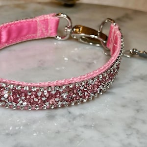 Simply Divine Rhinestone Dog Collar. So unique! So Pretty in Pink!!  Sparkles like diamonds, fully lined!