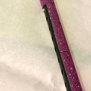 Robijnrode wandelstok van echt strassteen, diamantachtig, sprankelend, diamant verstelbaar opvouwbaar