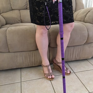 Purple Rhinestone Folding Cane Mobility Aid Sparkly Bling Multiple Sclerosis Balance Issues Post Surgery Gift Grandma Grandpa Mom Dad image 5