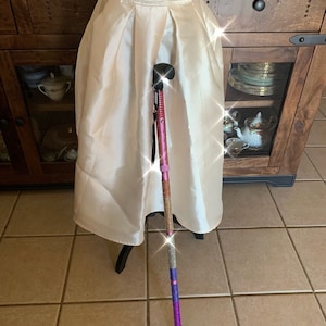 Rainbow Pride Folding Walking Cane: Pink Metal Adjustable Cane