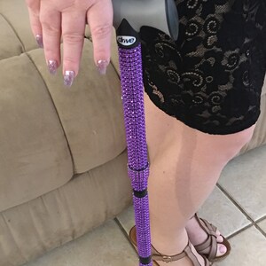Purple Rhinestone Folding Cane Mobility Aid Sparkly Bling Multiple Sclerosis Balance Issues Post Surgery Gift Grandma Grandpa Mom Dad image 7