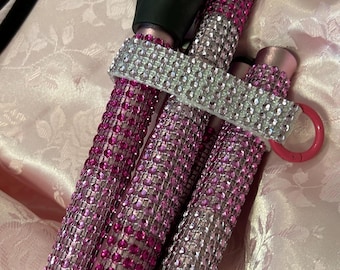 Sparkling Bling Wrap for your folding Cane. Hook and Loop Closure. Keep your walking aid neatly folded.
