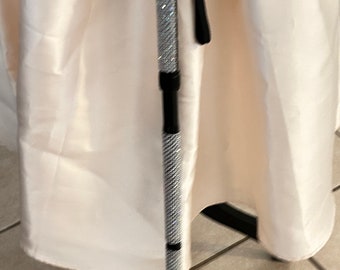 Sparkling Rhinestone Pearl Cane, Elegant Opera Evening Walking Stick