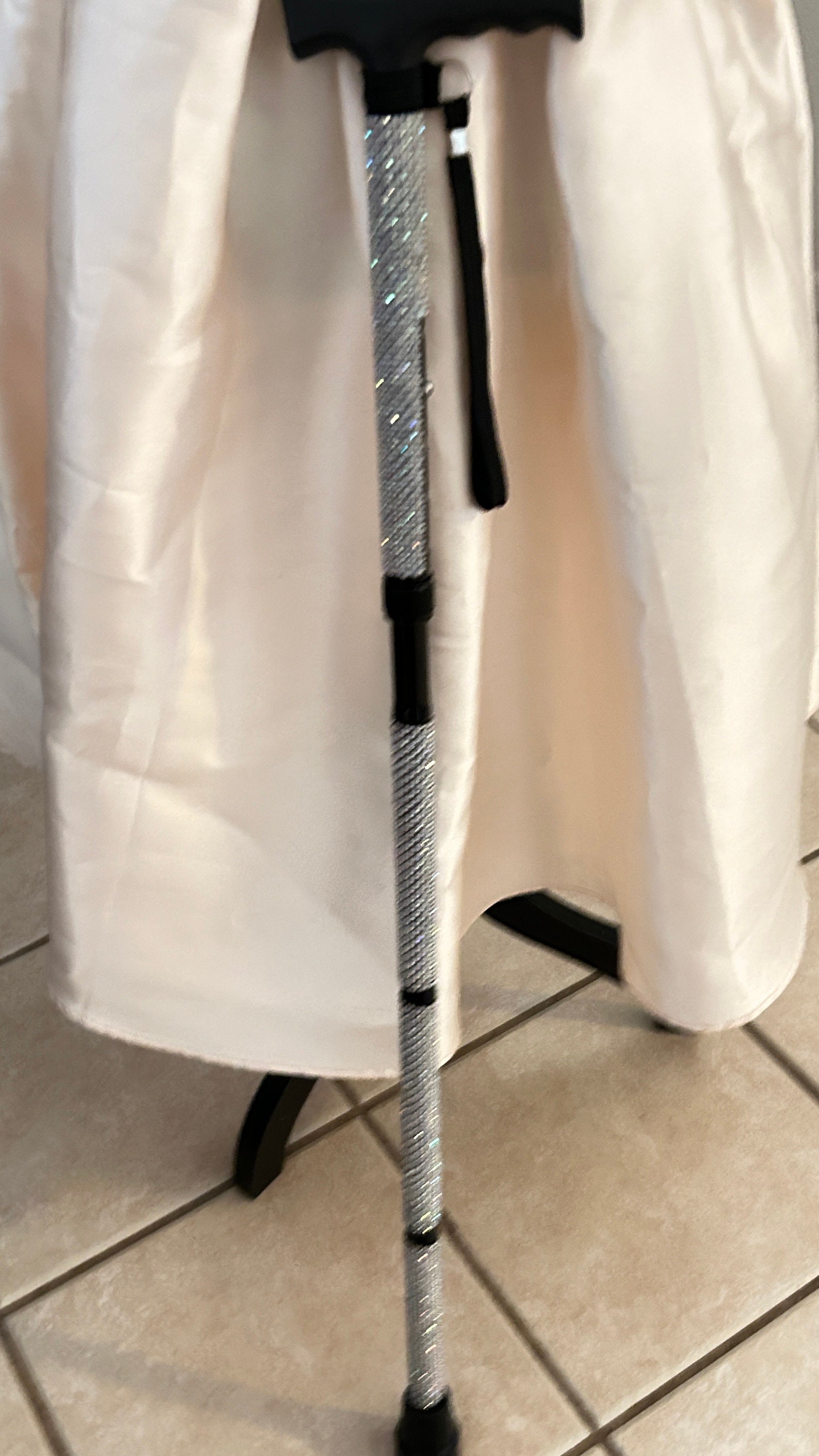 Silver Rhinestone Quad Cane for Multiple Sclerosis Balance Gift Grandma  Grandpa Mom Dad 