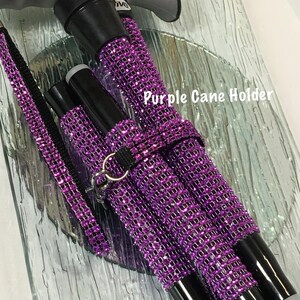 Purple Rhinestone Folding Cane Mobility Aid Sparkly Bling Multiple Sclerosis Balance Issues Post Surgery Gift Grandma Grandpa Mom Dad image 9