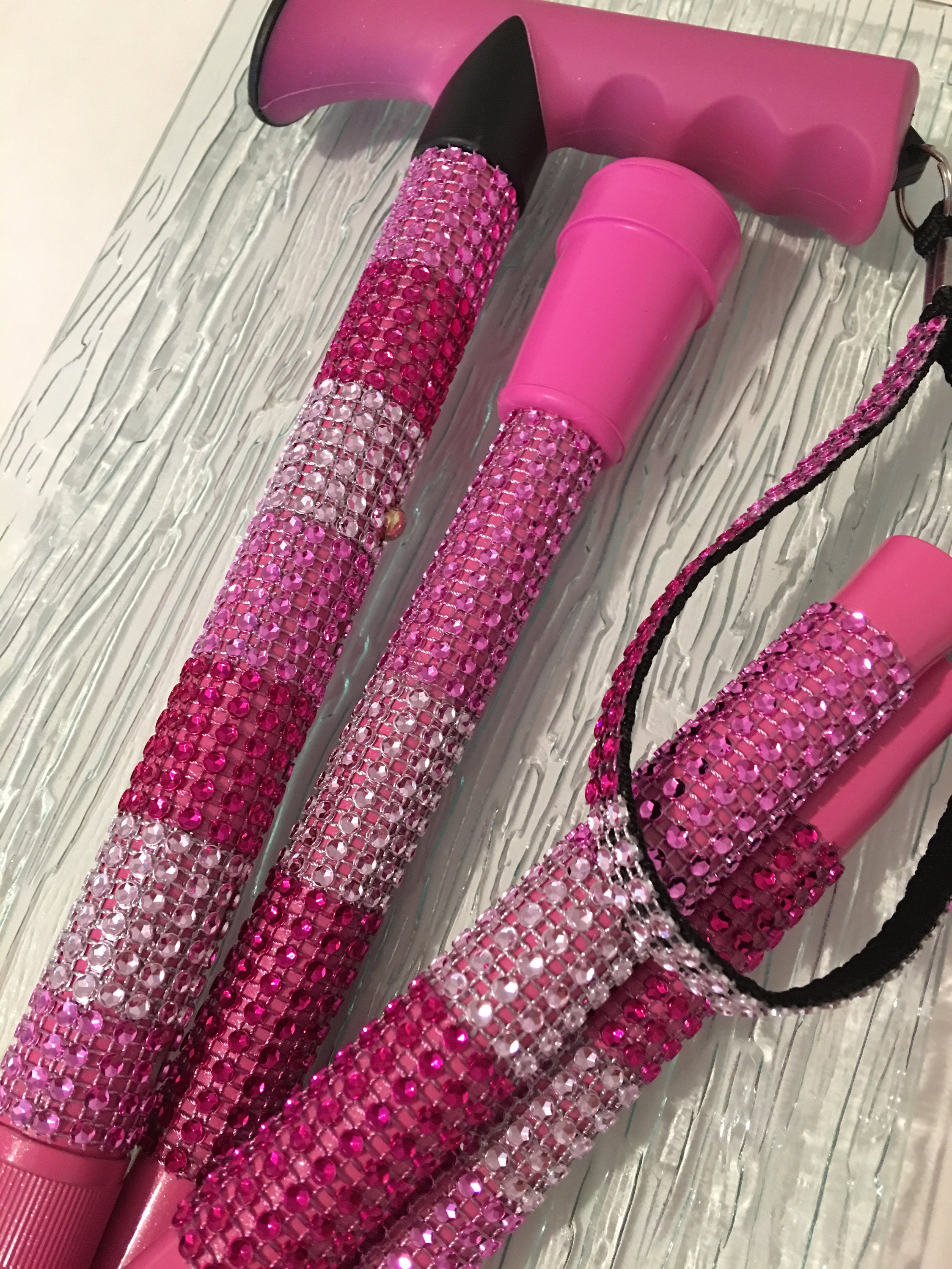 Decorated Sparkly Cane with Bling by Kitsncanesbyelaine