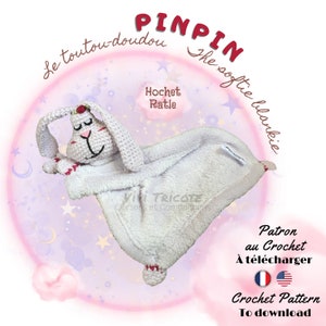 PINPIN the cuddly toy pattern, French and English PDF crochet tutorial to download, Easy level, design by Vivi Tricote