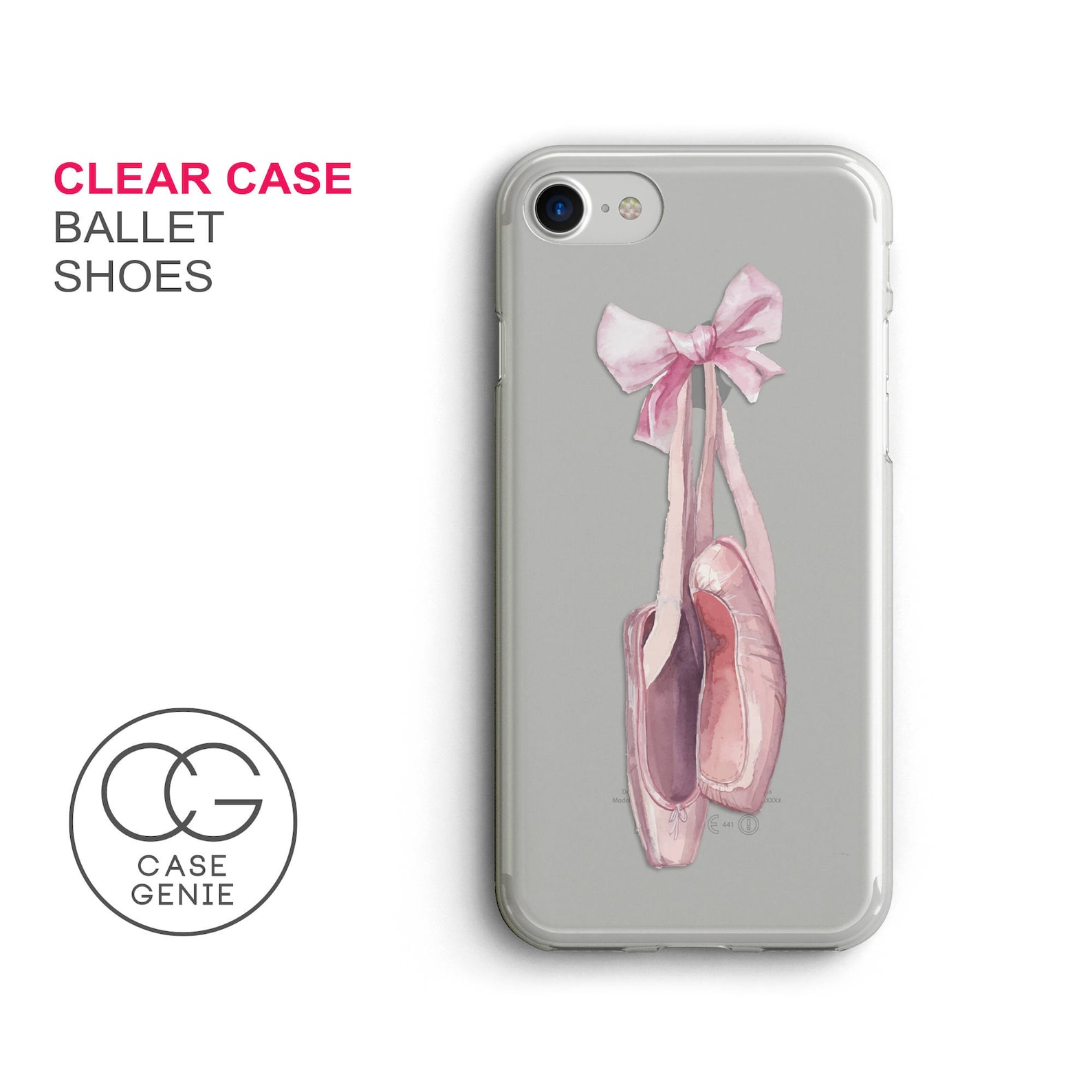 ballet shoes clear phone case for iphone x xs xr max 8 plus 7 6 6s 5 5s se cell cover tpu hybrid tough bumper ballerina